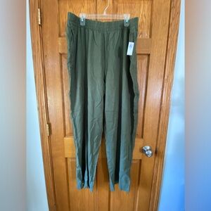 Old Navy Green Wide Leg Pants Relaxed Fit